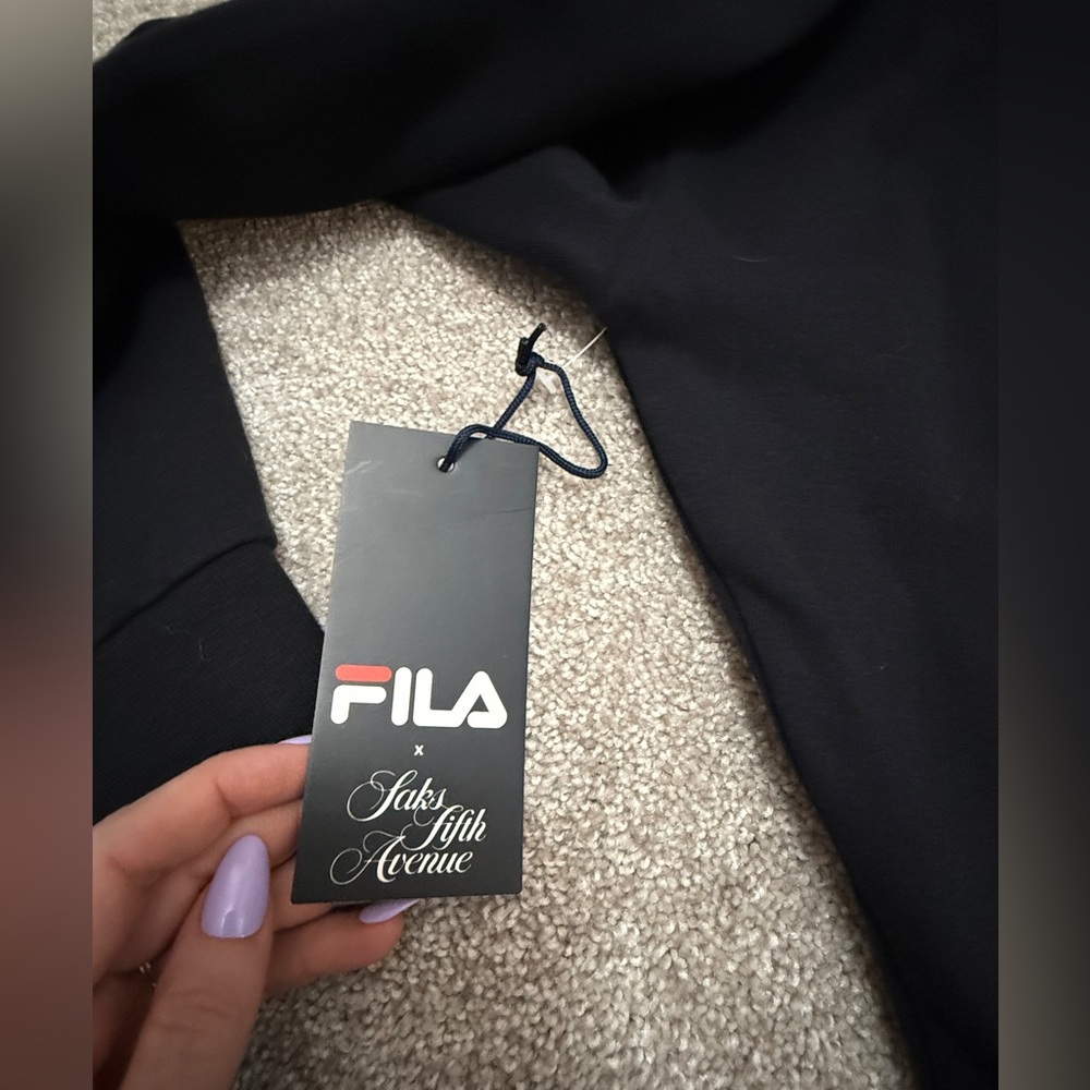 Fila & Saks Fifth Avenue Collab - Black and Gold Hoodie - size Medium - NWT - Picture 4 of 10